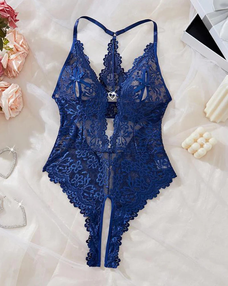✨ Midnight Jewel BelleLigne™ Lace Bodysuit